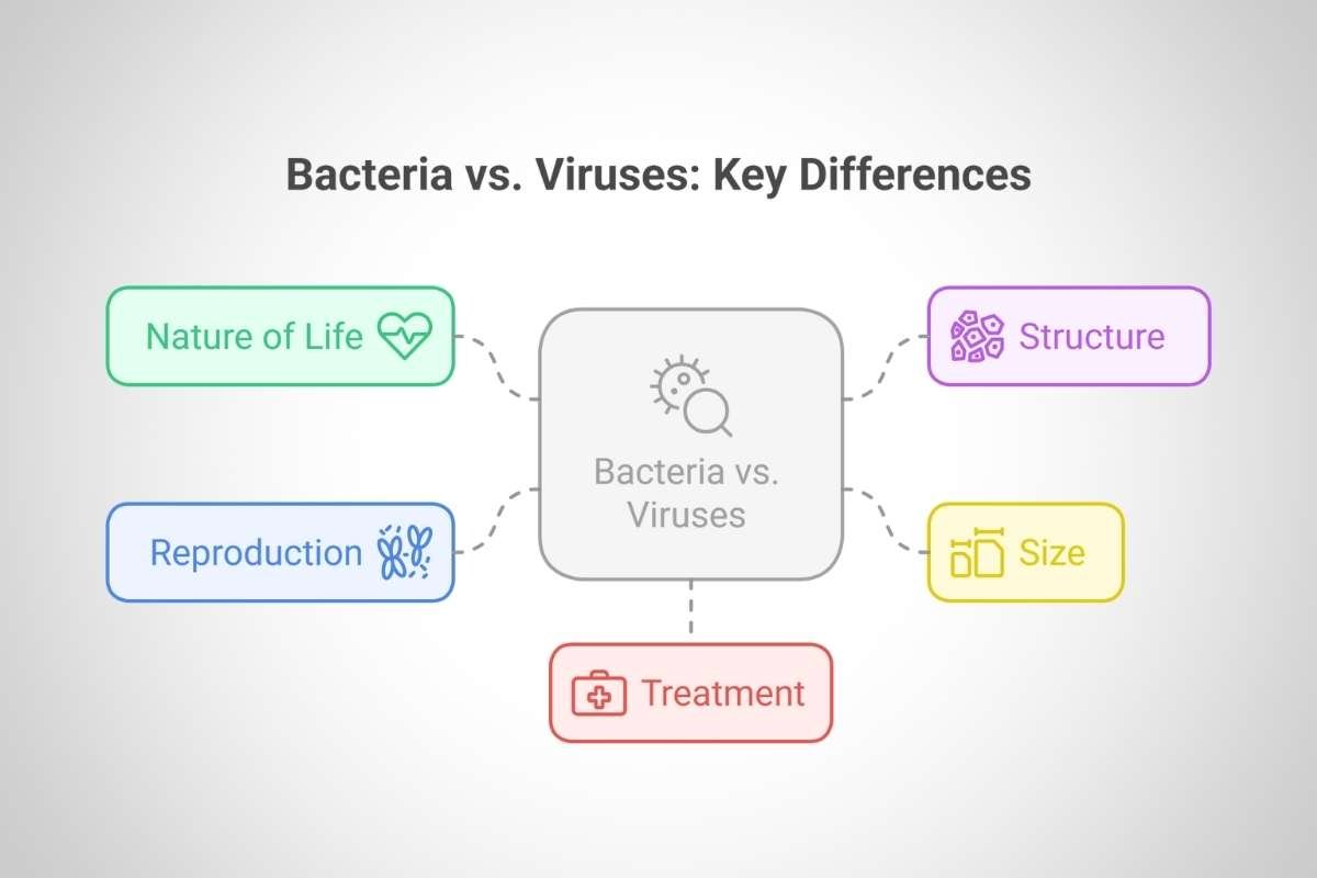 Difference Between Bacteria and Viruses Explained | The Lifesciences Magazine
