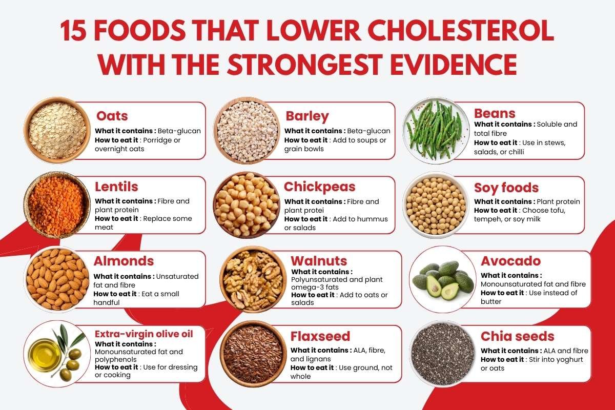 Foods That Lower Cholesterol: 15 Smart Choices to Try | The Lifesciences Magazine
