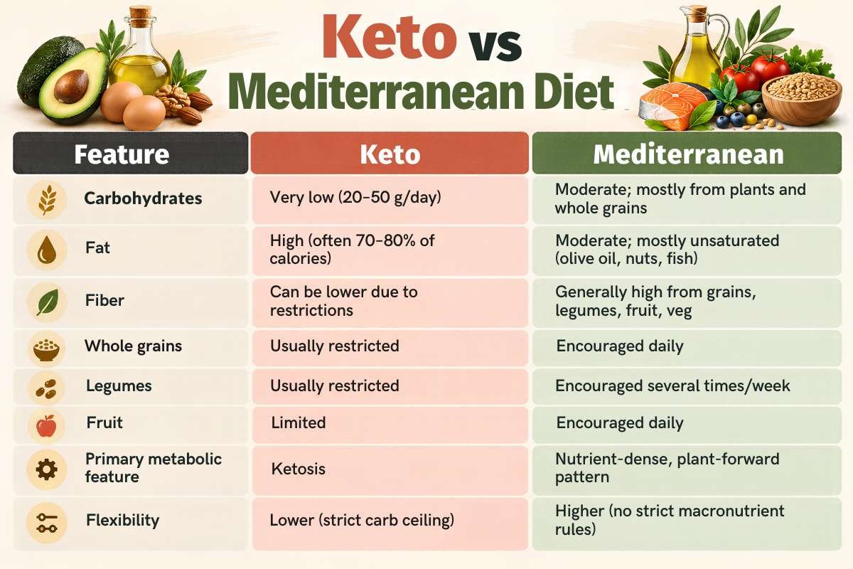 Keto vs Mediterranean Diet: Which Approach Fits Your Health Goals? | The Lifesciences Magazine